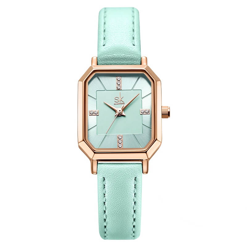 Shengke különleges világos mentazöld női karóra
