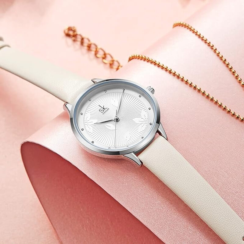 Shengke romantikus fehér női karóra